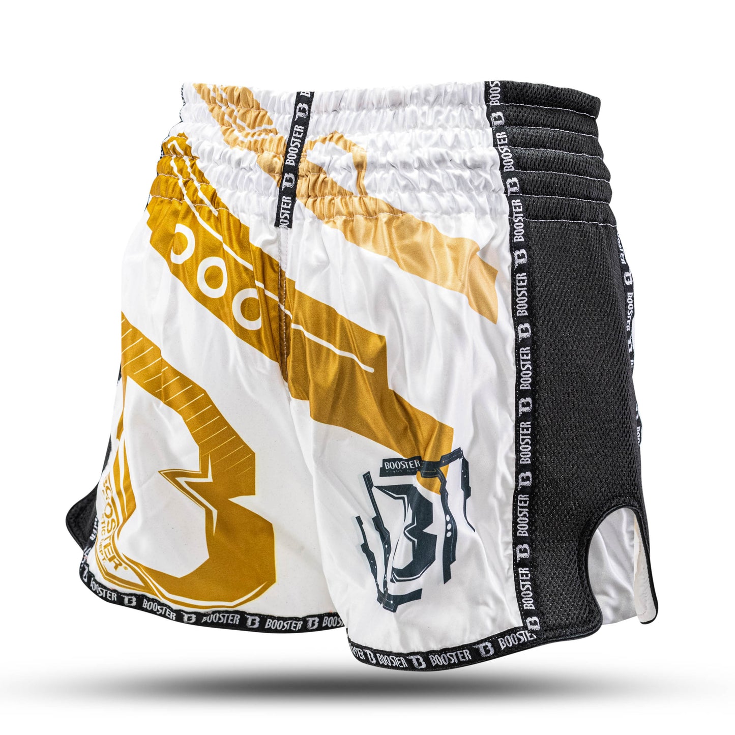 Booster Boxing Shorts BS White Gold