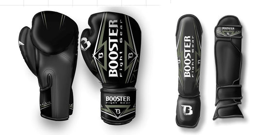 Booster Boxing Gloves WAR SERIES Black Grey