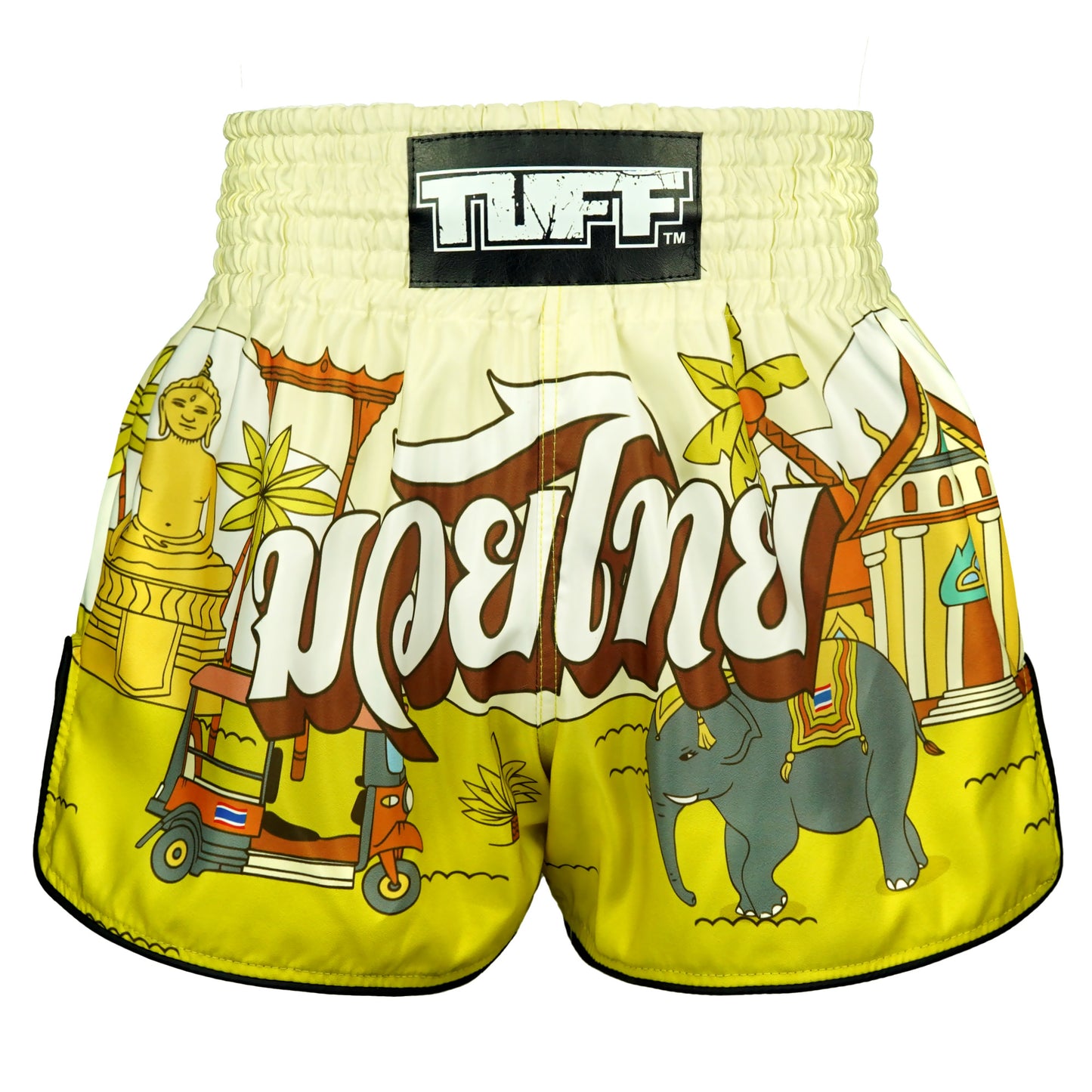 Tuff Muay Thai Shorts Amazing Thailand Yellow