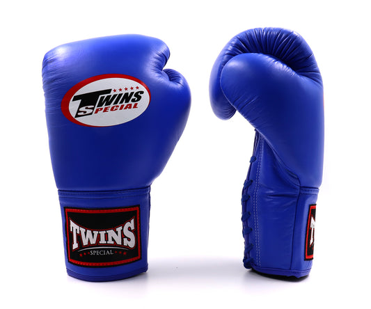 Twins Special Boxing Gloves BGLL1 Blue Lace Up